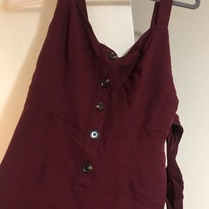 Burgundy/ Maroon jumpsuit!